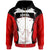 Papua New Guinea Zip Hoodie Kerema PNG Coat of Arms Unisex Red Black - Polynesian Pride