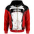 Papua New Guinea Zip Hoodie Angoram PNG Coat of Arms Unisex Red Black - Polynesian Pride