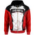 Papua New Guinea Zip Hoodie Finschhafen PNG Coat of Arms Unisex Red Black - Polynesian Pride
