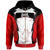 Papua New Guinea Zip Hoodie Daru PNG Coat of Arms Unisex Red Black - Polynesian Pride