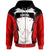 Papua New Guinea Zip Hoodie Kokoda PNG Coat of Arms Unisex Red Black - Polynesian Pride