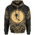 Chuuk State Zip Hoodie Chuuk State Seal Gold Tribal Patterns Unisex Black - Polynesian Pride