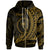 Chuuk State Zip Hoodie Gold Wings Style Unisex Black - Polynesian Pride
