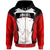 Papua New Guinea Zip Hoodie Ambunti PNG Coat of Arms Unisex Red Black - Polynesian Pride