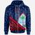Guam Zip Hoodie Yona Tapa Patterns With Bamboo Unisex Blue - Polynesian Pride