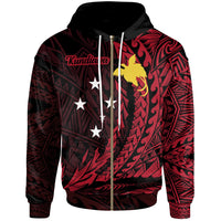 Papua New Guinea Zip Hoodie Kundiawa Wings Style Unisex Black - Polynesian Pride