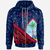 Guam Zip Hoodie Mangilao Tapa Patterns With Bamboo Unisex Blue - Polynesian Pride