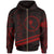 Chuuk State Zip Hoodie In My Heart Style Red Polynesian Patterns Unisex Black - Polynesian Pride