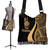 New Caledonia Boho Handbag - Gold Polynesian Tentacle Tribal Pattern Crest