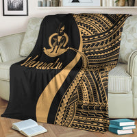 Vanuatu Premium Blanket - Gold Polynesian Tentacle Tribal Pattern - Polynesian Pride