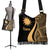 Nauru Boho Handbag - Gold Polynesian Tentacle Tribal Pattern