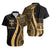 Fiji Custom Personalised Short Sleeve Shirts - Gold Polynesian Tentacle Tribal Pattern Unisex Gold - Polynesian Pride