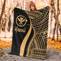 Hawaii Premium Blanket - Gold Polynesian Tentacle Tribal Pattern - Polynesian Pride