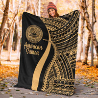 American Samoa Premium Blanket - Gold Polynesian Tentacle Tribal Pattern - Polynesian Pride