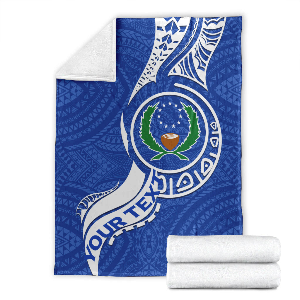 (Custom Personalised) Pohnpei Blanket - Micronesia Pride Blue - LT12 - Polynesian Pride