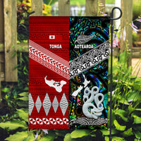 New Zealand And Tonga Flag Together - Paua Shell LT8 - Polynesian Pride