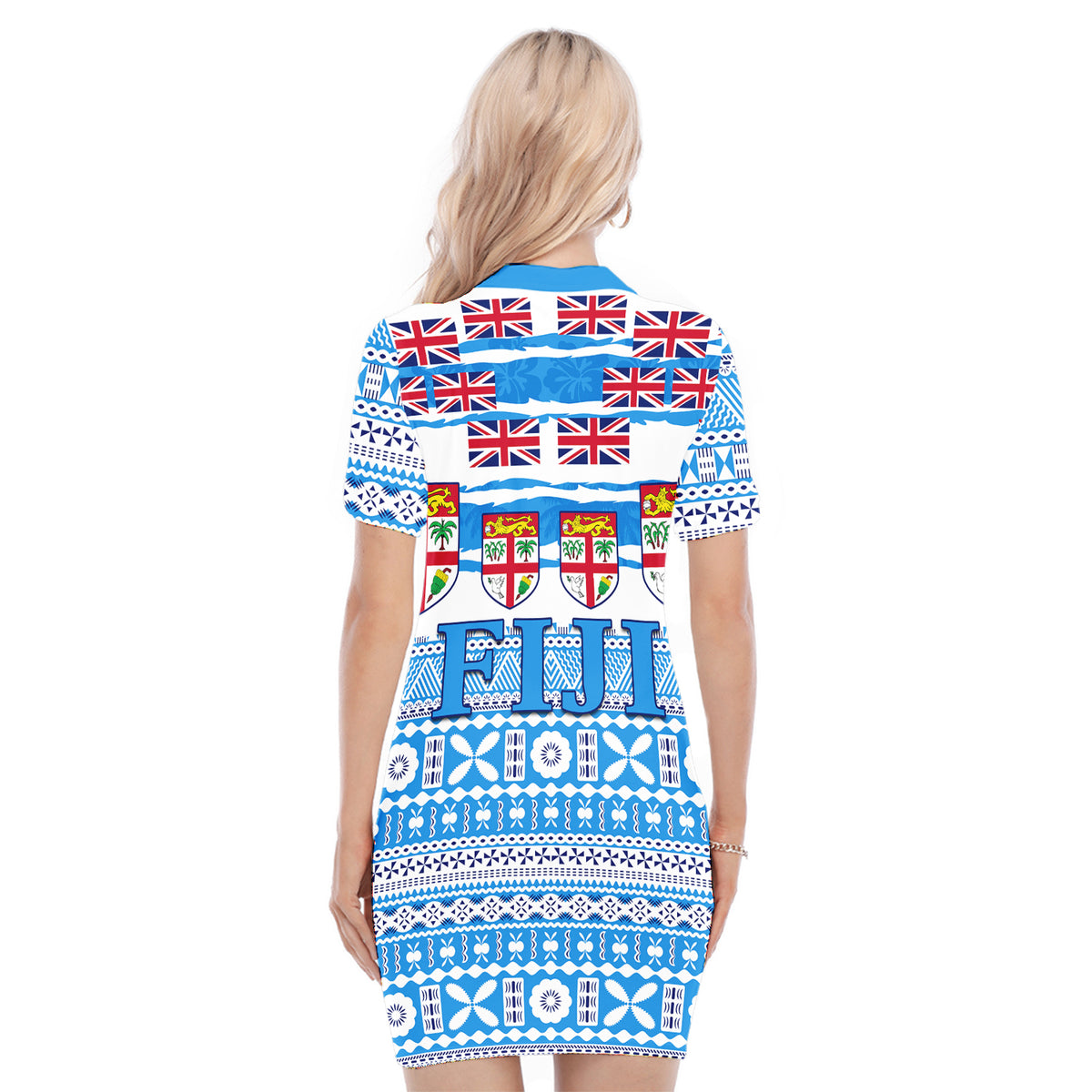 Fiji Polynesian Polo Dress Fijian Tropical Flowers LT13 - Polynesian Pride