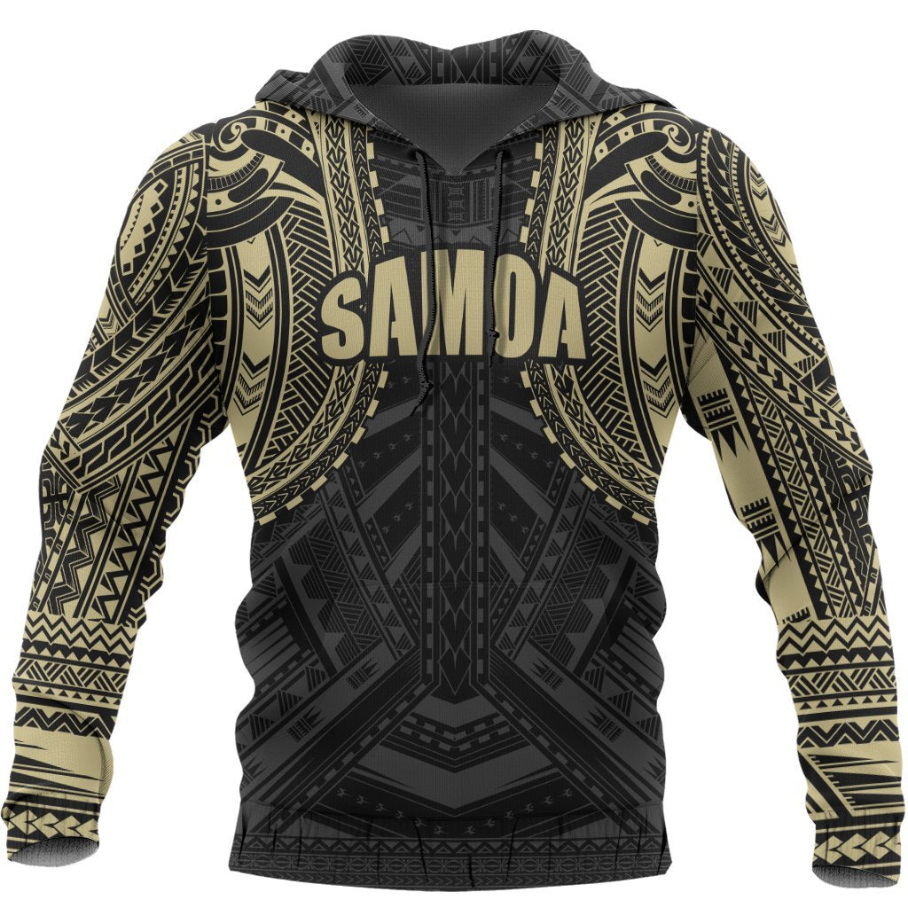 Samoa Spirit Pullover Hoodie Samoa Polynesian Tattoo A16 Black - Polynesian Pride