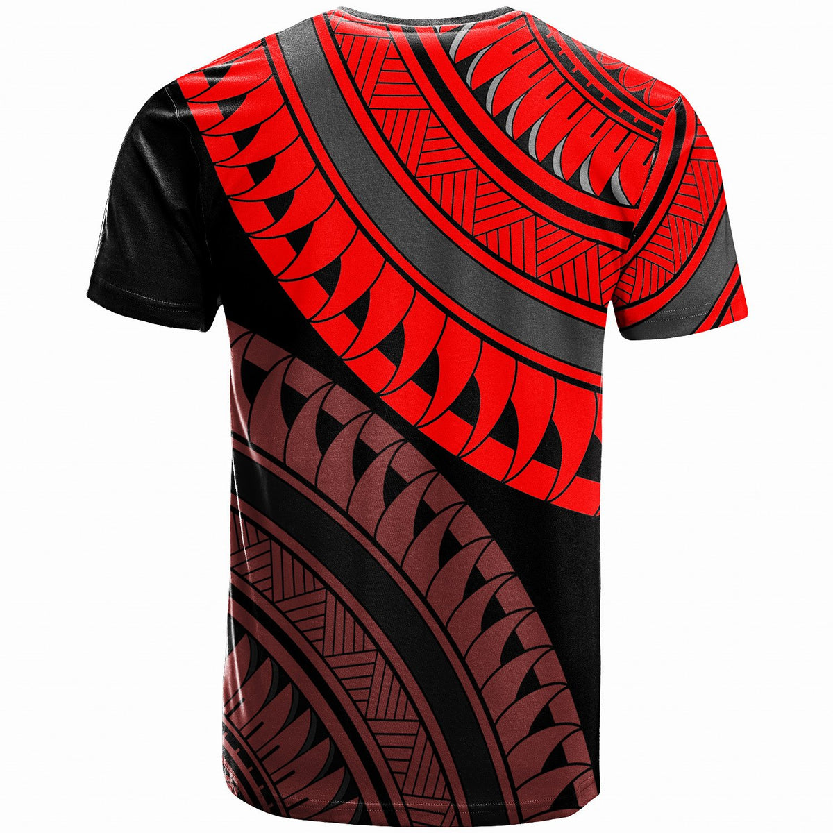 Guam Custom T Shirt Ginger Lei Pattern Red - Polynesian Pride