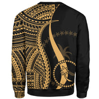 Chuuk Sweatshirt - Gold Polynesian Tentacle Tribal Pattern - Polynesian Pride