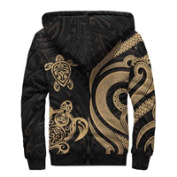 Tahiti Sherpa Hoodie - Gold Tentacle Turtle - Polynesian Pride