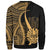 Tahiti Sweatshirt - Gold Polynesian Tentacle Tribal Pattern - Polynesian Pride