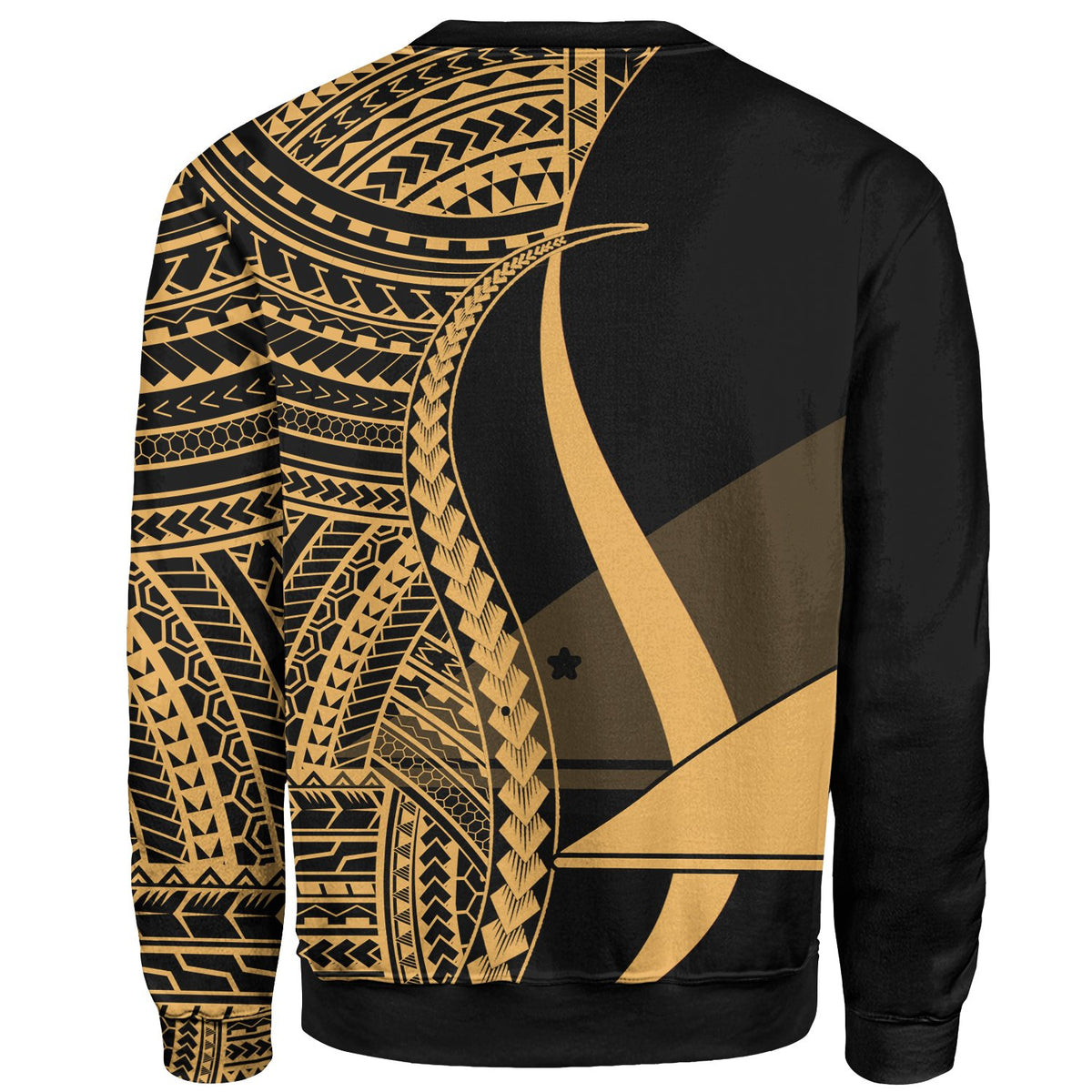 Tokelau Sweatshirt - Gold Polynesian Tentacle Tribal Pattern - Polynesian Pride