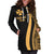 Wallis and Futuna Women's Hoodie Dress - Gold Polynesian Tentacle Tribal Pattern - Polynesian Pride