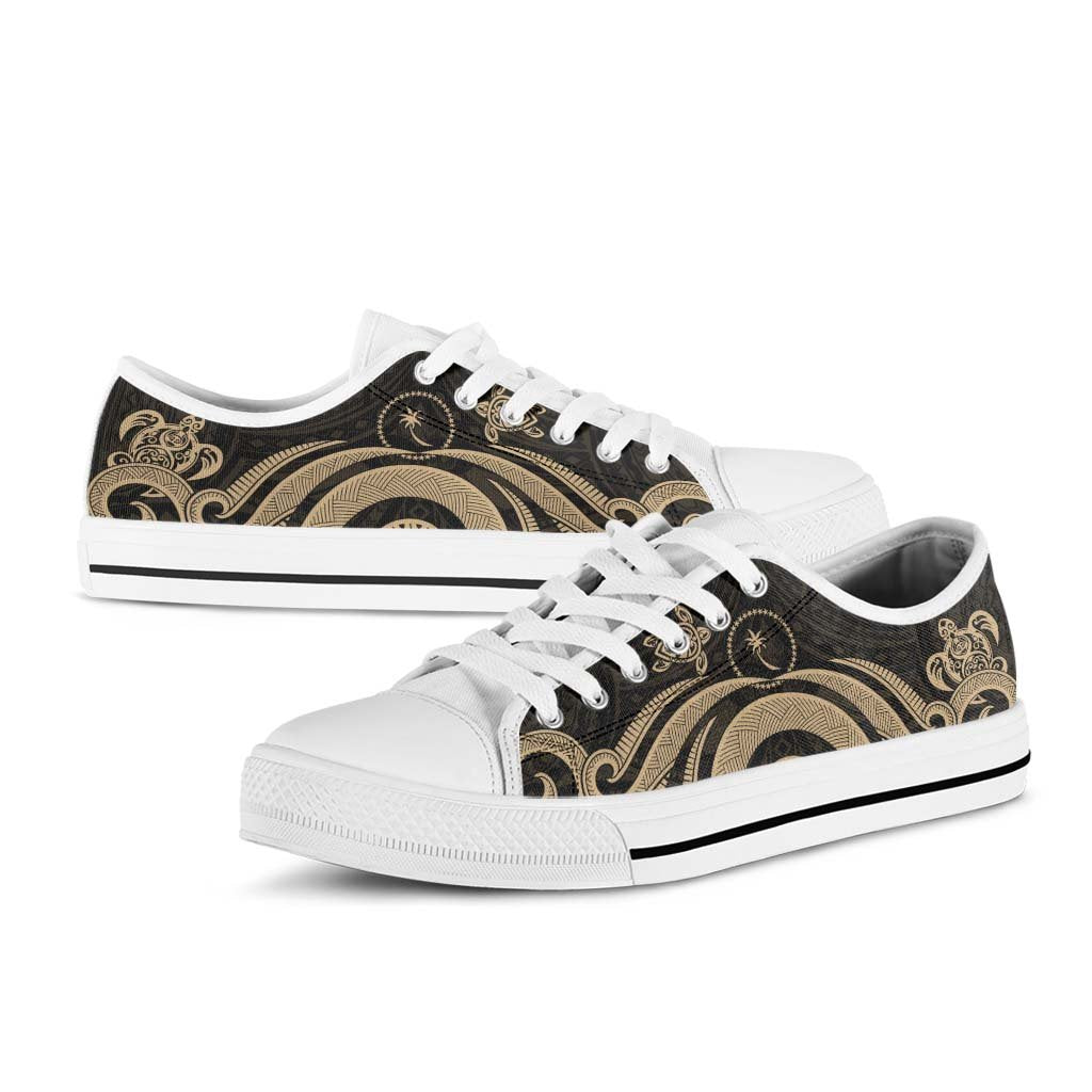 Chuuk Low Top Canvas Shoes - Gold Tentacle Turtle - Polynesian Pride
