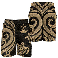 Vanuatu Men's Short - Gold Tentacle Turtle - Polynesian Pride
