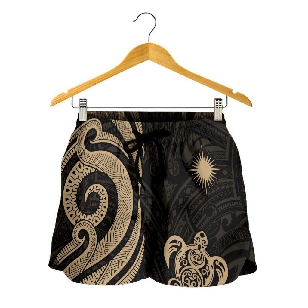 Marshall Islands Women's Short - Gold Tentacle Turtle - Polynesian Pride