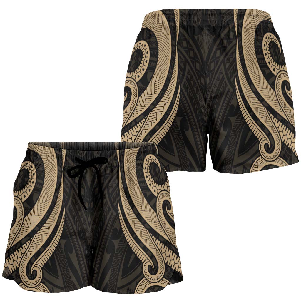 Hawaii Women's Short - Gold Tentacle Turtle - Polynesian Pride