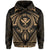 Polynesian Kakau Kanaka Turtle Map Hawaii Hoodie Circle Style Gold - Polynesian Pride