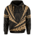 Polynesian Kakau Kanaka Maoli Map Hawaii Hoodie Gold - Polynesian Pride