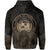 Polynesian Hibiscus Seal of Hawaii Zip Hoodie Gold - Polynesian Pride