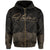 Polynesian Hibiscus Seal of Hawaii Zip Hoodie Gold - Polynesian Pride