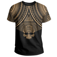 Skull Circle Polynesian T Shirt Gold Skull Style - Polynesian Pride