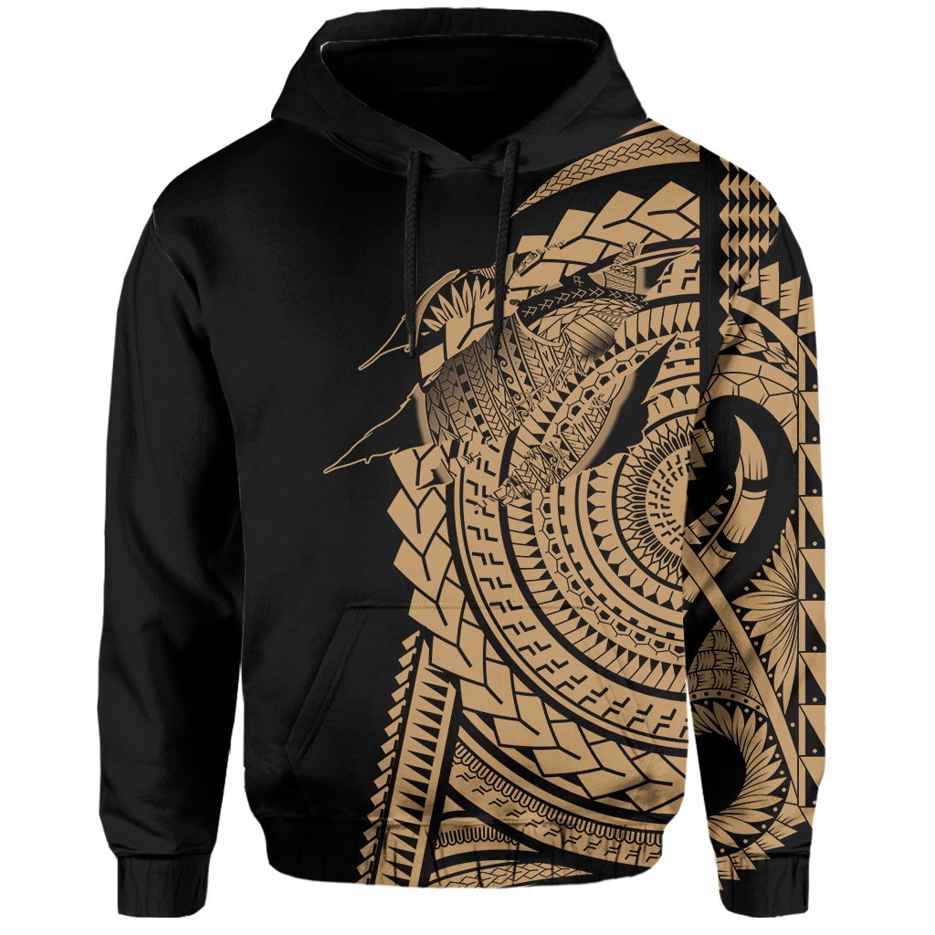 Hawaii Polynesian Hoodie In My Heart Ryan Style Gold - Polynesian Pride