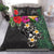 (Custom) Hawaii Bedding Set Hibiscus Turtle Gray Personal Signature - Polynesian Pride
