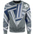 Hawaii Sweatshirt - Football Jersey Style - Gray And Blue - AH - Polynesian Pride