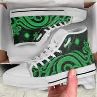 Marshall Islands High Top Shoes - Green Tentacle Turtle - Polynesian Pride