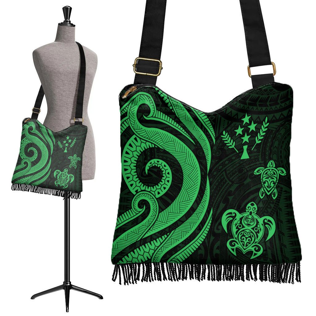 Kosrae Boho Handbag - Green Tentacle Turtle - Polynesian Pride