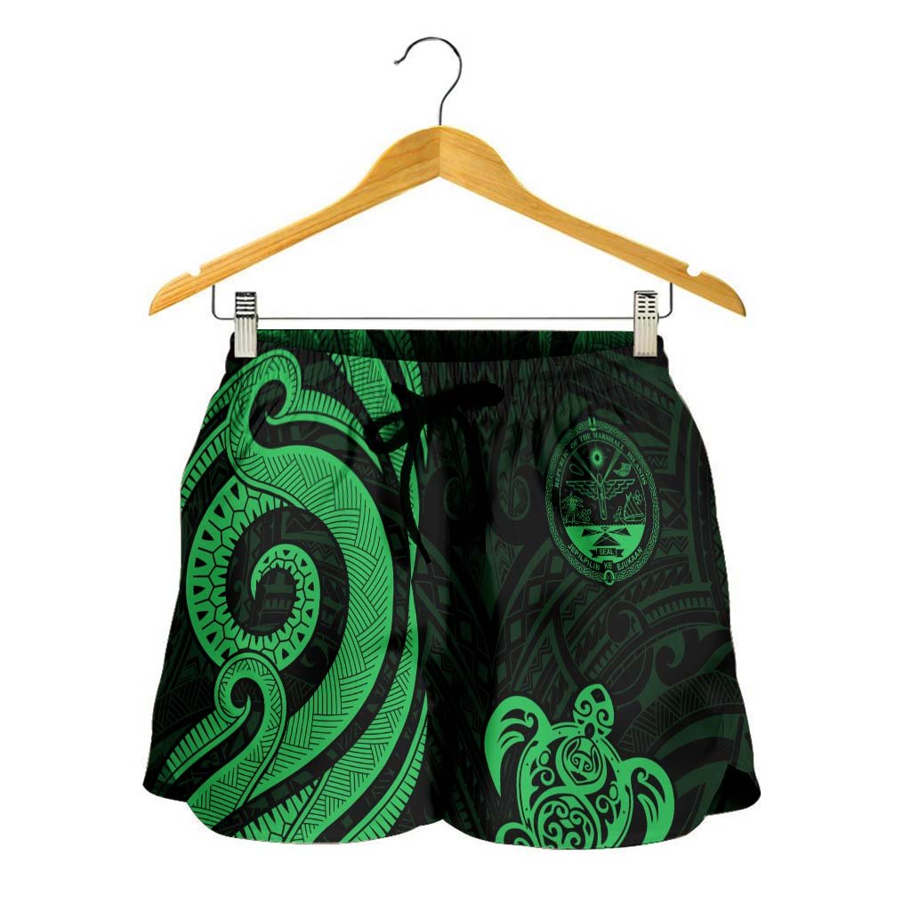 Marshall Islands Women's Short - Green Tentacle Turtle Crest - Polynesian Pride
