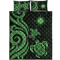 Marshall Islands Quilt Bed Set - Green Tentacle Turtle - Polynesian Pride