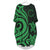 Cook Islands Batwing Pocket Dress - Green Tentacle Turtle Women Green - Polynesian Pride