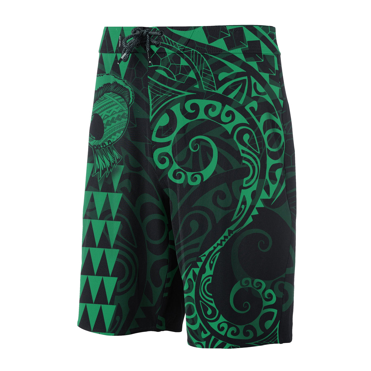 Hawaii Polynesian Warrior Board Shorts Green - Polynesian Pride