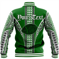 (Personalised) Hawaii Baseball Jacket - Green Football Baseball Jacket - AH - Polynesian Pride