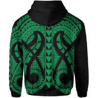 Hawaii Polynesian Zip Hoodie In My Heart Ryan Style Green - Polynesian Pride