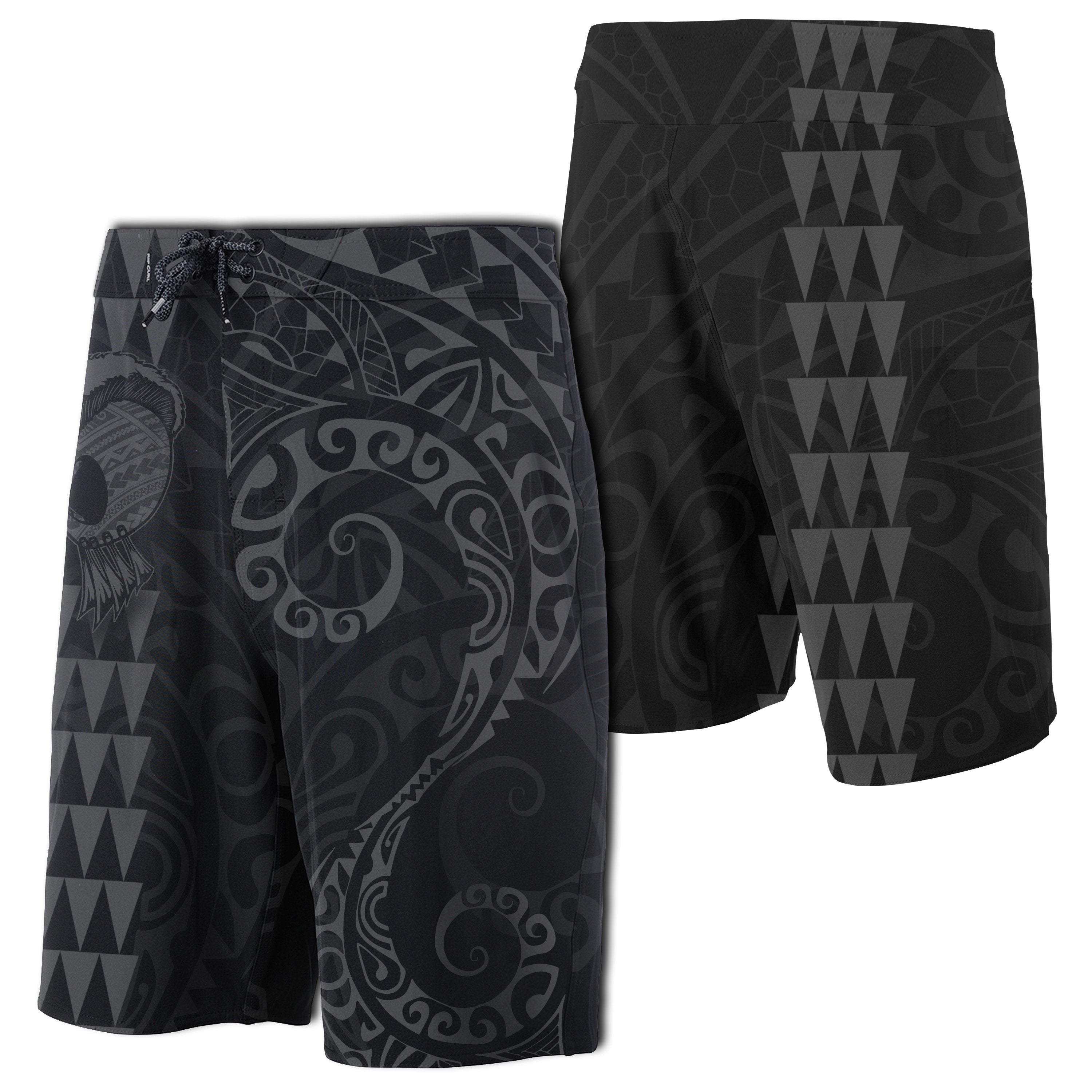 Hawaii Polynesian Warrior Board Shorts Grey Hawaii Polynesian Warrior Board Shorts Grey