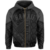 Hawaii Nei Hoodie Zip up Polynesian Grey - Polynesian Pride